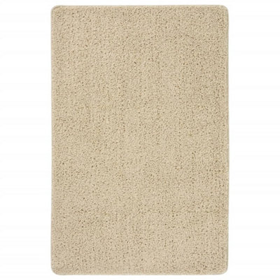 B&Q -  Shaggy Rug Cream 200X290 Cm Anti Slip