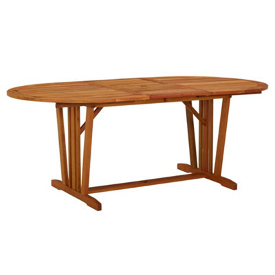 B&Q -  Garden Table 200X100X75 Cm Solid Wood Eucalyptus