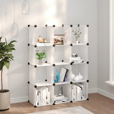 Vidaxl Storage Cube Organiser With 12 Cubes Transparent Pp from B&Q