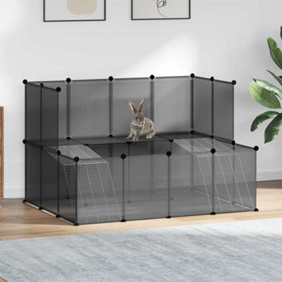 B&Q -  Small Animal Cage Black 143X107X93 Cm Pp And Steel