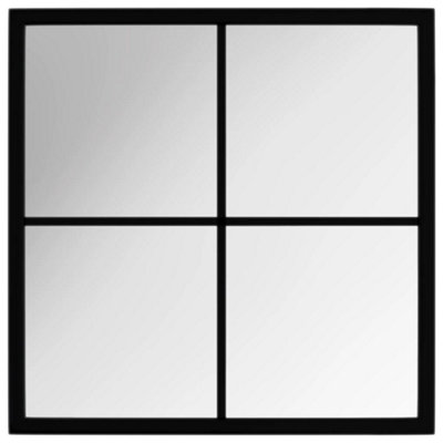 Vidaxl (40 X 40 Cm) Wall Mirror Hallway Makeup Mirror Hanging Mirror Black Rectangle Iron - Image 3