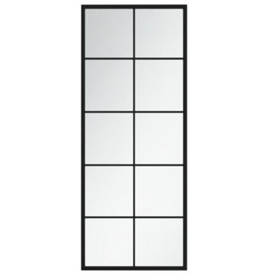 B&Q -  Wall Mirror Black 100X40 Cm Metal