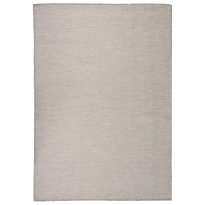 Berkfield Outdoor Flatweave Rug 160X230 Cm Taupe