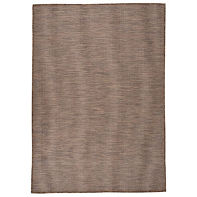 Berkfield Outdoor Flatweave Rug 160X230 Cm Brown