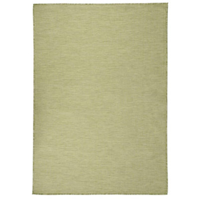 Berkfield Green Outdoor Flatweave Rug 140X200 Cm