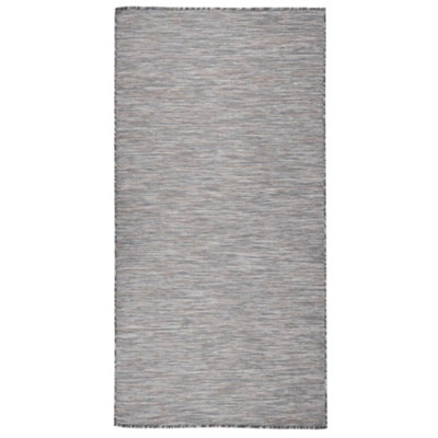 B&Q -  Outdoor Flatweave Rug 100X200 Cm Brown And Black
