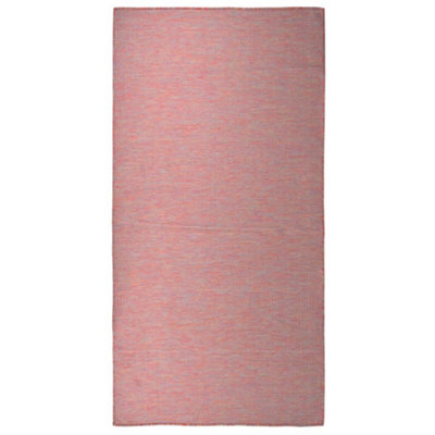 B&Q -  Outdoor Flatweave Rug 100X200 Cm Red