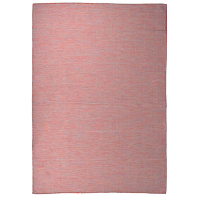 B&Q -  Outdoor Flatweave Rug 140X200 Cm Red