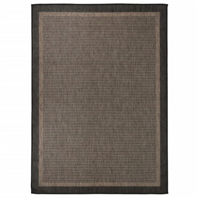 B&Q -  Outdoor Flatweave Rug 200X280 Cm Dark Brown