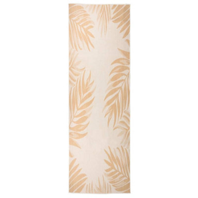 B&Q -  Outdoor Flatweave Rug 80X250 Cm Leaf Pattern