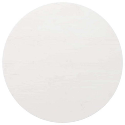 VidaXL Solid Pine Wood Table Top - White - 80 cm - Image 3