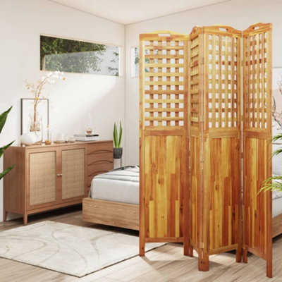 Vidaxl 4-Panel Room Divider 162X2x180 Cm Solid Wood Acacia Room Dividers