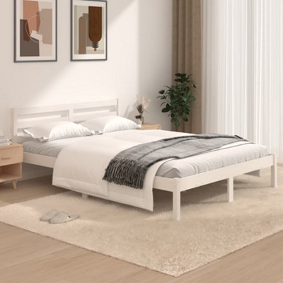 Vidaxl Bed Frame Without Mattress 120X190Cm White Small Double from B&Q