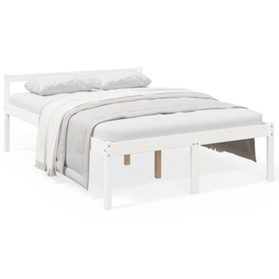 Vidaxl Senior Bed Without Mattress White 120X200Cm Solid Wood Pine from B&Q