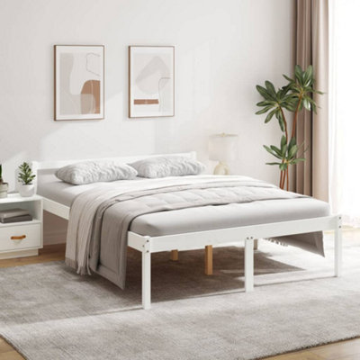 Vidaxl Senior Bed Without Mattress White 150X200Cm King Size from B&Q