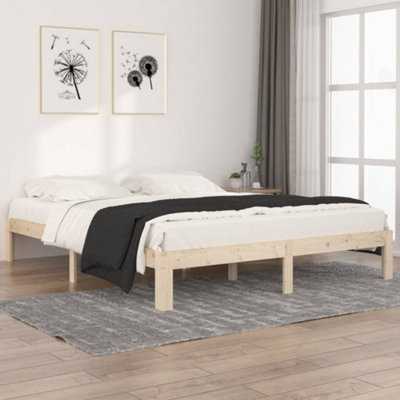 Vidaxl Bed Frame Without Mattress Solid Wood Pine 160X200Cm from B&Q