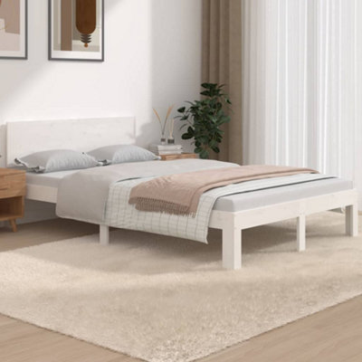 Vidaxl Bed Frame Without Mattress White 120X190Cm Small Double from B&Q