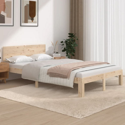 Vidaxl Bed Frame Without Mattress Solid Wood Pine 120X200Cm from B&Q
