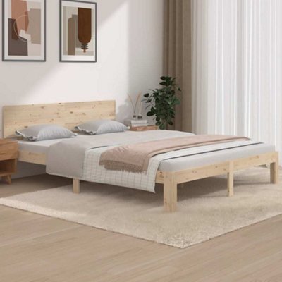 Vidaxl Grain Bed Frame Without Mattress 150X200cm King 5Ft