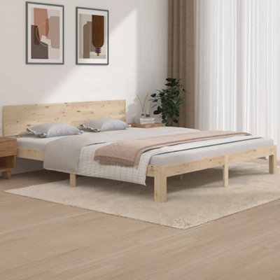 Vidaxl Bed Frame Without Mattress 180X200cm Super King Size Grain