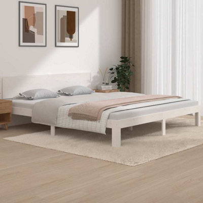 Vidaxl Bed Frame Without Mattress White 180X200Cm Super King Size from B&Q