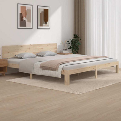 Vidaxl Bed Frame Without Mattress Solid Wood Pine 200X200Cm from B&Q