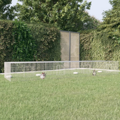 Vidaxl 4-Panel Rabbit Cage 433X109X54 Cm Galvanised Iron