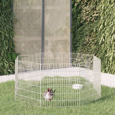 Vidaxl Free Range Animal Enclosure 8-Panel 54X60 Cm Galvanised Iron