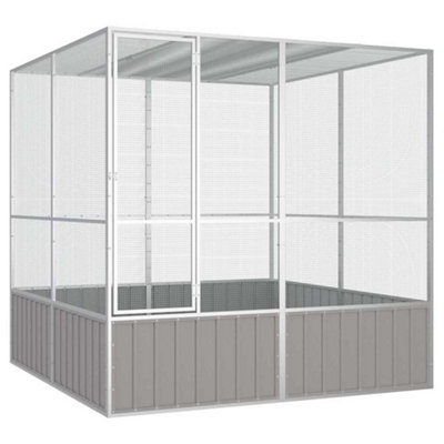 B&Q -  Bird Cage Grey 213.5X217.5X211.5 Cm Galvanised Steel