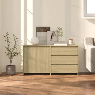 B&Q -  2 Piece Sideboard Sonoma Oak Engineered Wood