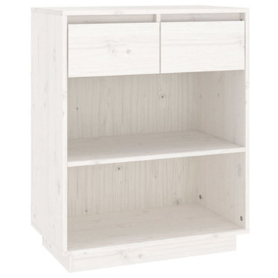 Vidaxl Console Cabinet White 60X34X75 Cm Solid Wood Pine from B&Q
