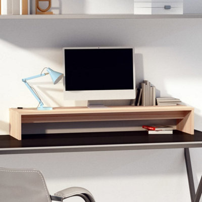 Vidaxl Monitor Stand 100X27x15 Cm Solid Wood Pine Monitor Stands