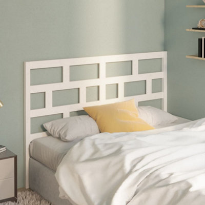 Vidaxl White Bed Headboard 141X4x100 Cm Solid Wood Pine - B&Q