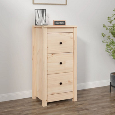 Vidaxl Sideboard 40X35x80 Cm Solid Wood Pine Grain