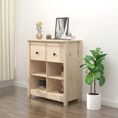 Vidaxl Sideboard 70X35X80 Cm Solid Wood Pine from B&Q