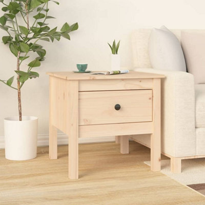 B&Q -  Side Table 50X50X49 Cm Solid Wood Pine