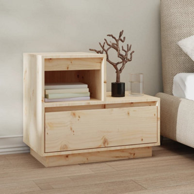 B&Q -  Bedside Cabinet 60X34X51 Cm Solid Wood Pine