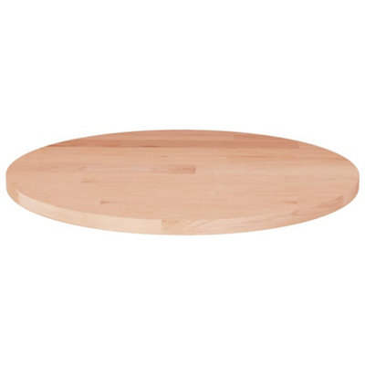 B&Q -  Round Table Top 40X1.5 Cm Solid Wood Oak Table Tops