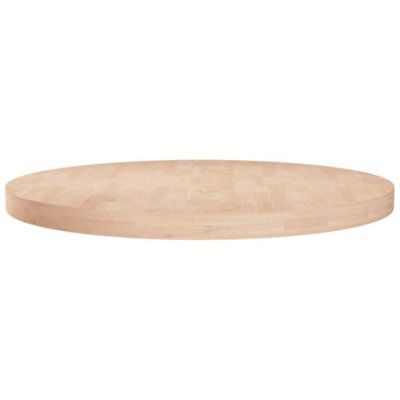 B&Q -  Round Table Top 60X4 Cm Untreated Solid Wood Oak