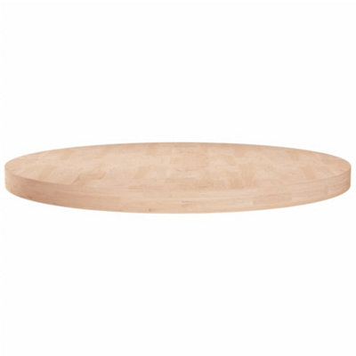 B&Q -  Round Table Top 80X4 Cm Untreated Solid Wood Oak