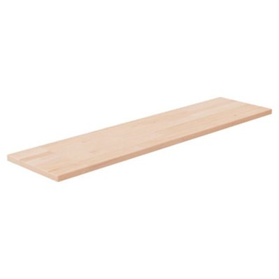 B&Q -  Shelf Board 80X20X1.5 Cm Untreated Solid Wood Oak