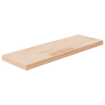 B&Q -  Shelf Board 60X20X2.5 Cm Untreated Solid Wood Oak