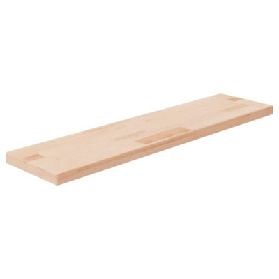 B&Q -  Shelf Board 80X20X2.5 Cm Untreated Solid Wood Oak