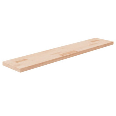 B&Q -  Shelf Board 100X20X2.5 Cm Untreated Solid Wood Oak
