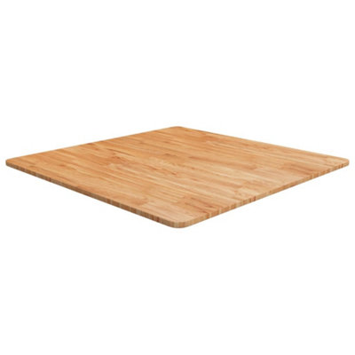 B&Q -  Square Table Top Light Brown 80X80X1.5Cm Treated Solid Wood Oak Table Tops