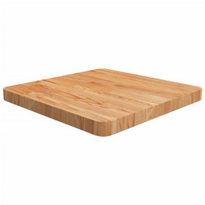 B&Q -  Square Table Top Light Brown 50X50X4Cm Treated Solid Wood Oak