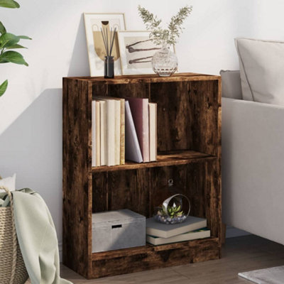 B&Q -  Bookshelf Smoked Oak 60X24X76 Cm Engineered Wood