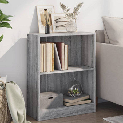B&Q -  Bookshelf Grey Sonoma 60X24X76 Cm Engineered Wood Bookcases