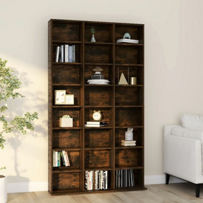 B&Q -  Cd Cabinet Smoked Oak 102X23X177.5 Cm Engineered Wood