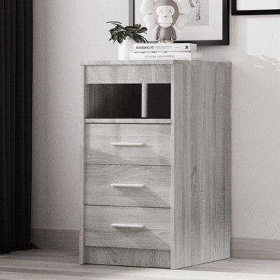 B&Q -  Drawer Cabinet Grey Sonoma 40X50X76 Cm Engineered Wood